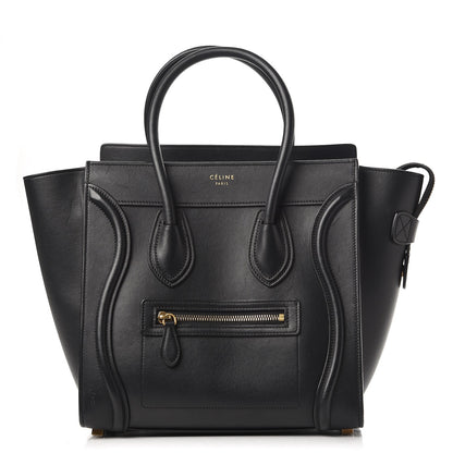 Celine Smooth Calfskin Micro Luggage Black 1 of 10