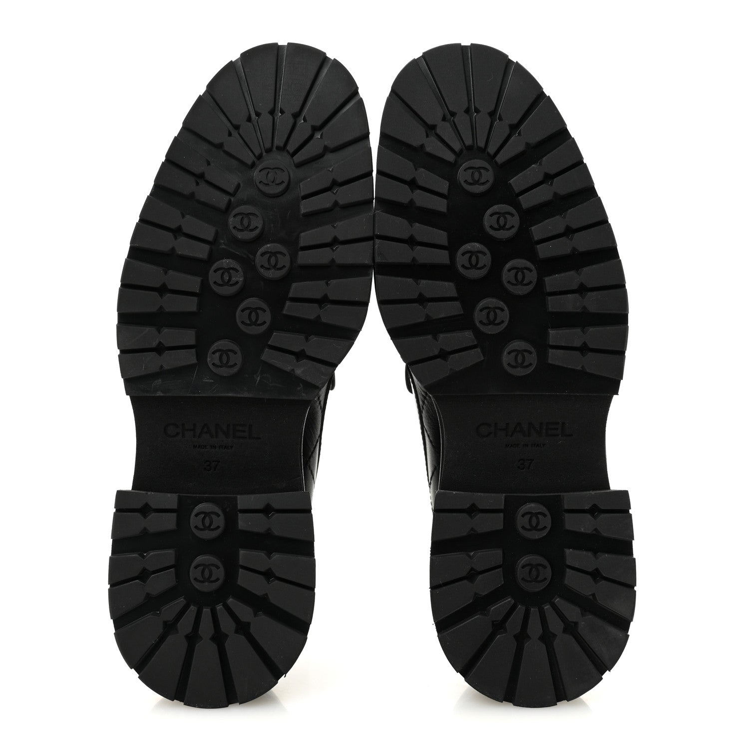 Chanel Calfskin Quilted CC Mocassin Loafers 37 Black 6 of 11