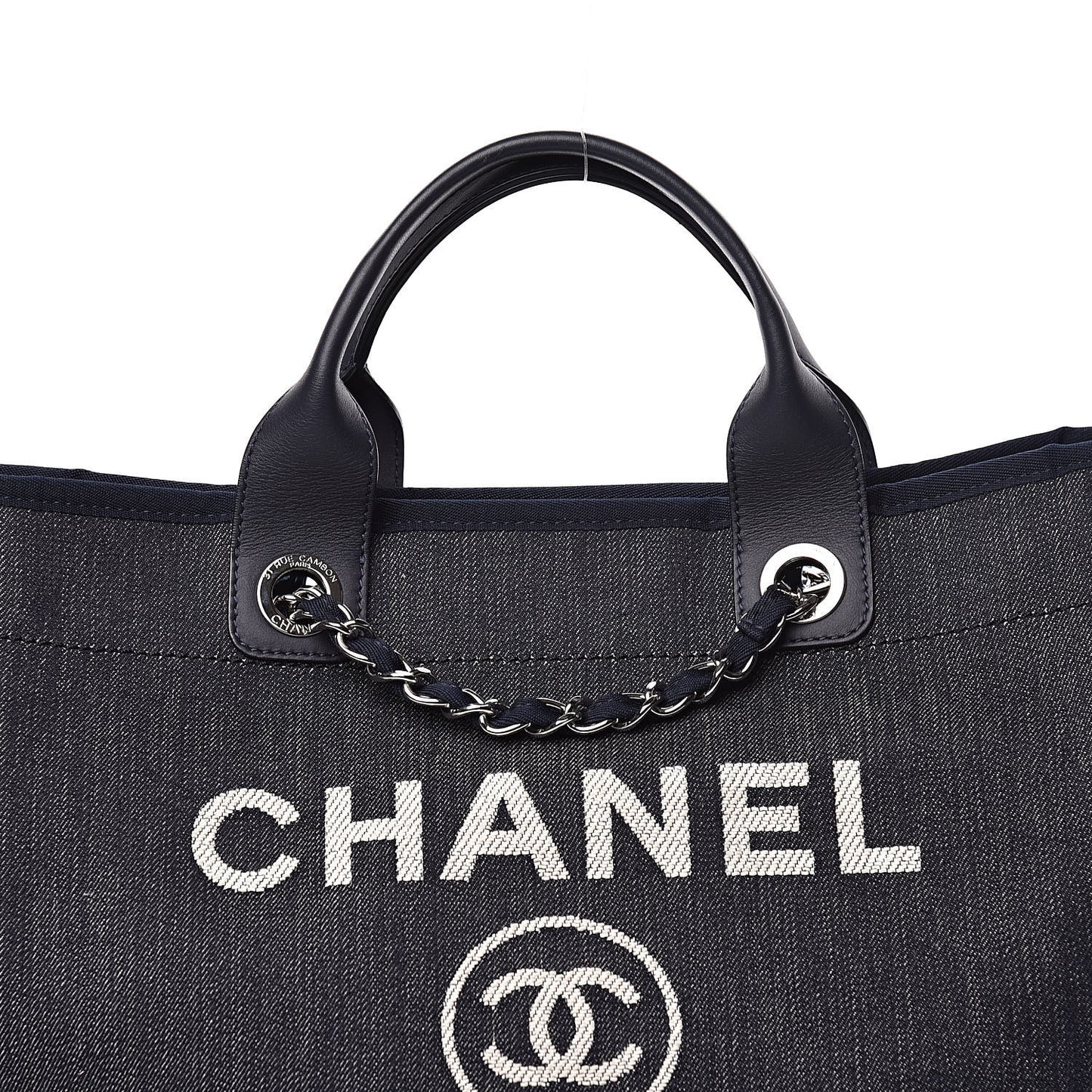 Denim Large Deauville Tote Dark Blue