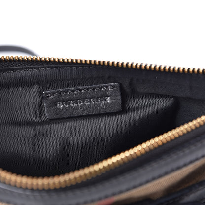 Burberry House Check Bridle Calfskin Peyton Crossbody Black 6 of 11