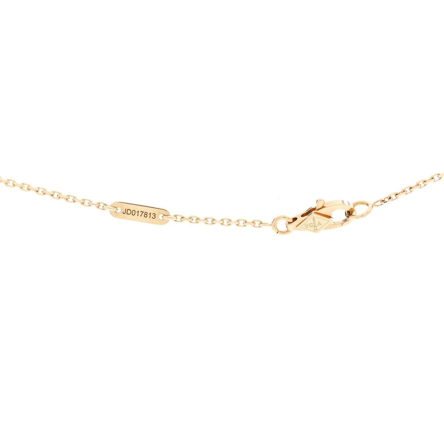 18K Yellow Gold Mother of Pearl Sweet Alhambra Butterfly Pendant Necklace