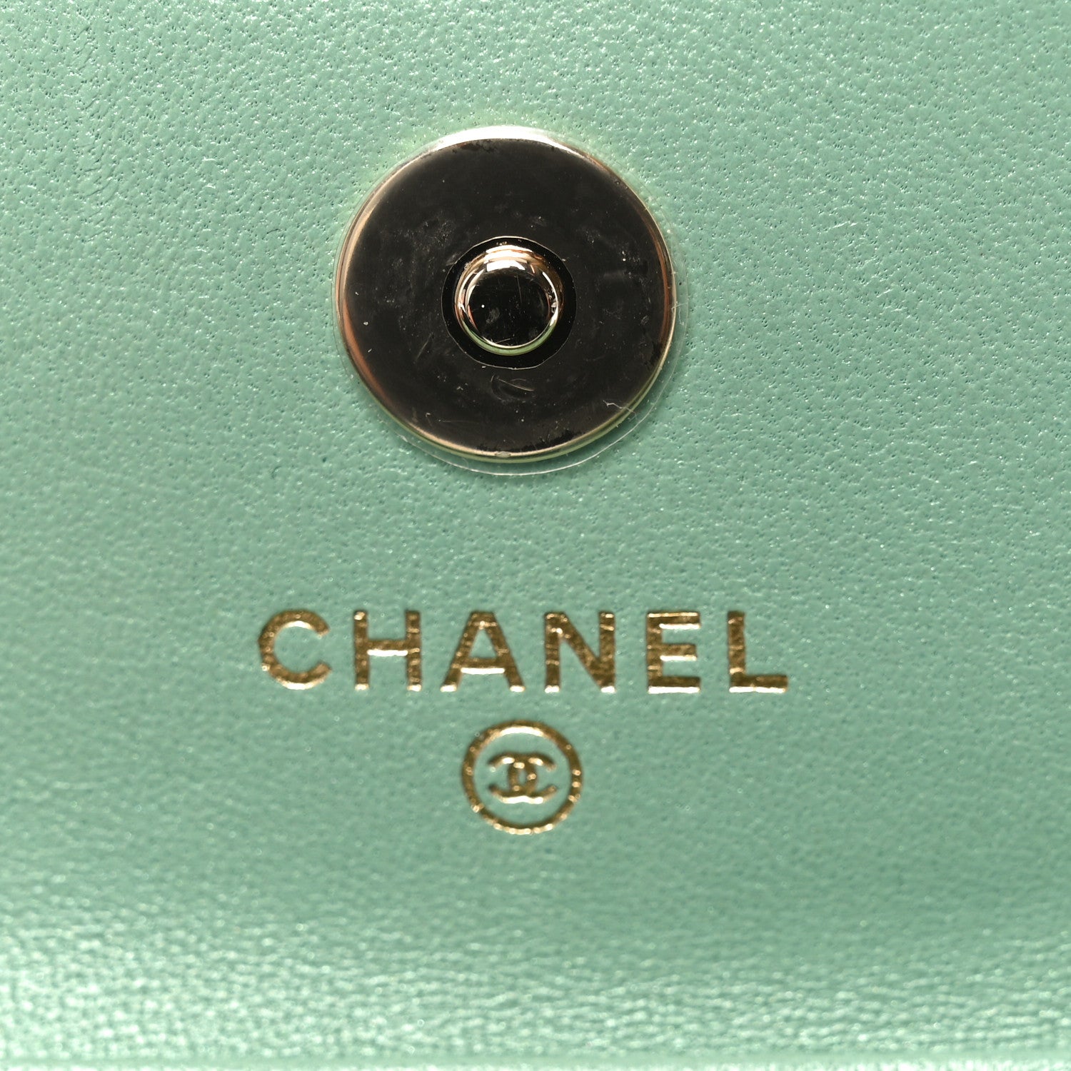 Chanel Lambskin Resin Quilted Mini Heart Flap Light Green 6 of 11
