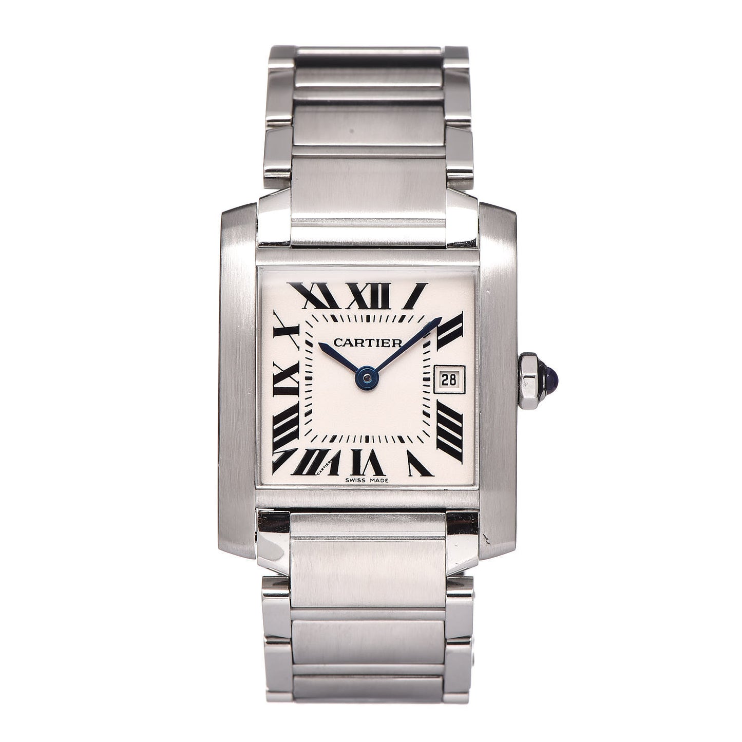 Stainless Steel 25mm Tank Francaise Quartz Watch