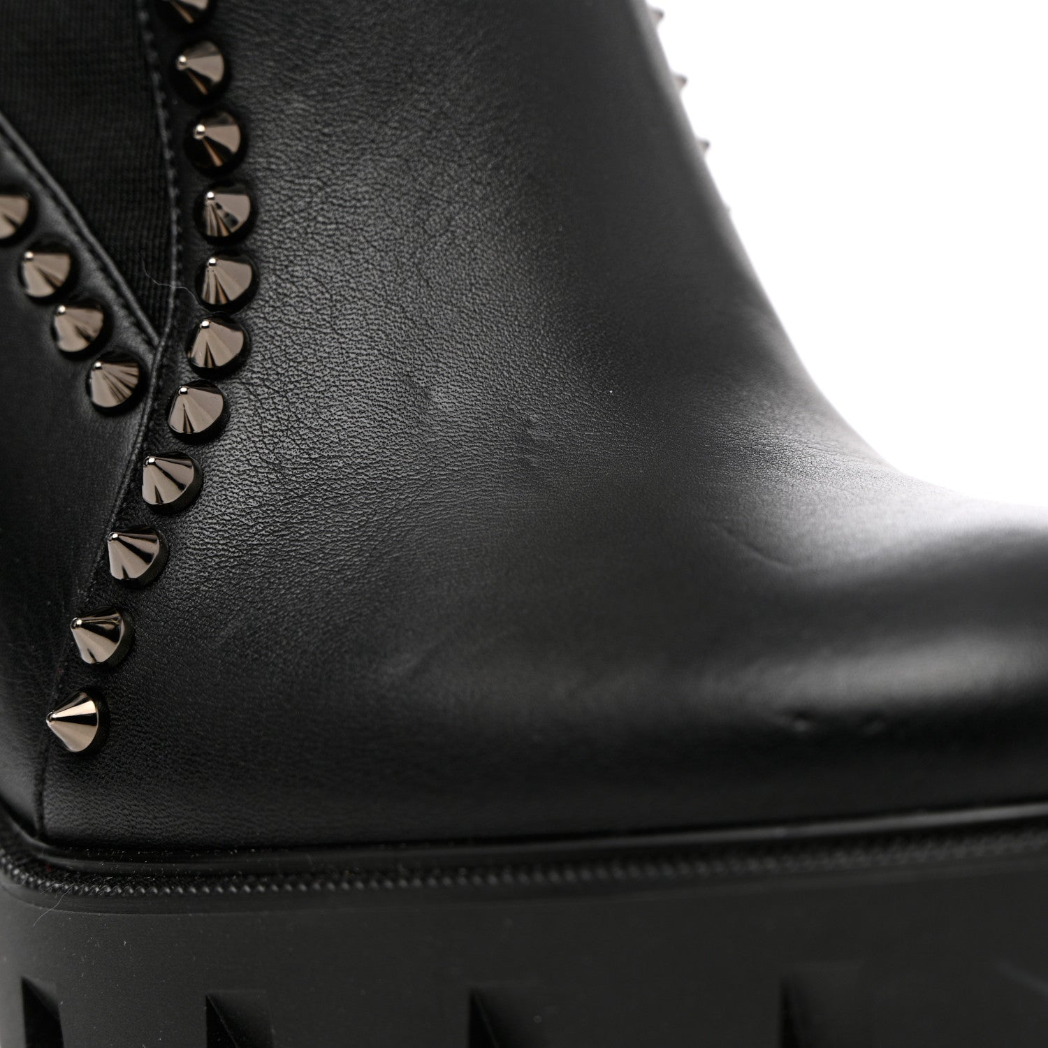 Christian Louboutin Nappa Out Line Spike Lug 100 Boots 37.5 Black 15 of 16