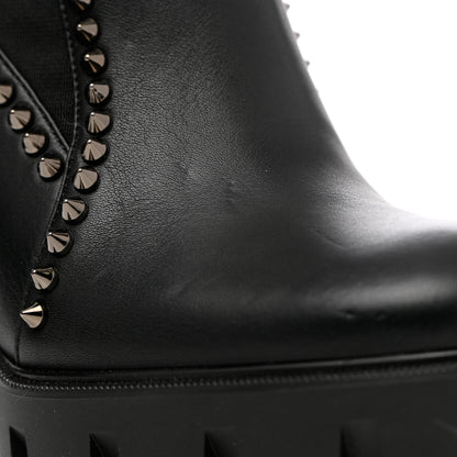 Christian Louboutin Nappa Out Line Spike Lug 100 Boots 37.5 Black 15 of 16