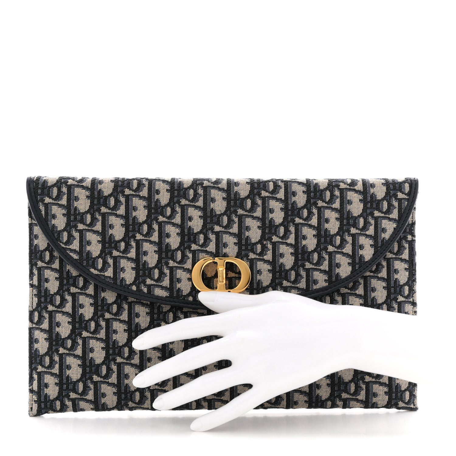 Christian Dior Oblique 30 Montaigne Avenue Pouch With Flap Blue 2 of 8