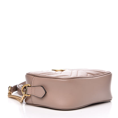 Gucci Calfskin Matelasse Mini GG Marmont Chain Shoulder Bag Porcelain Rose 4 of 11
