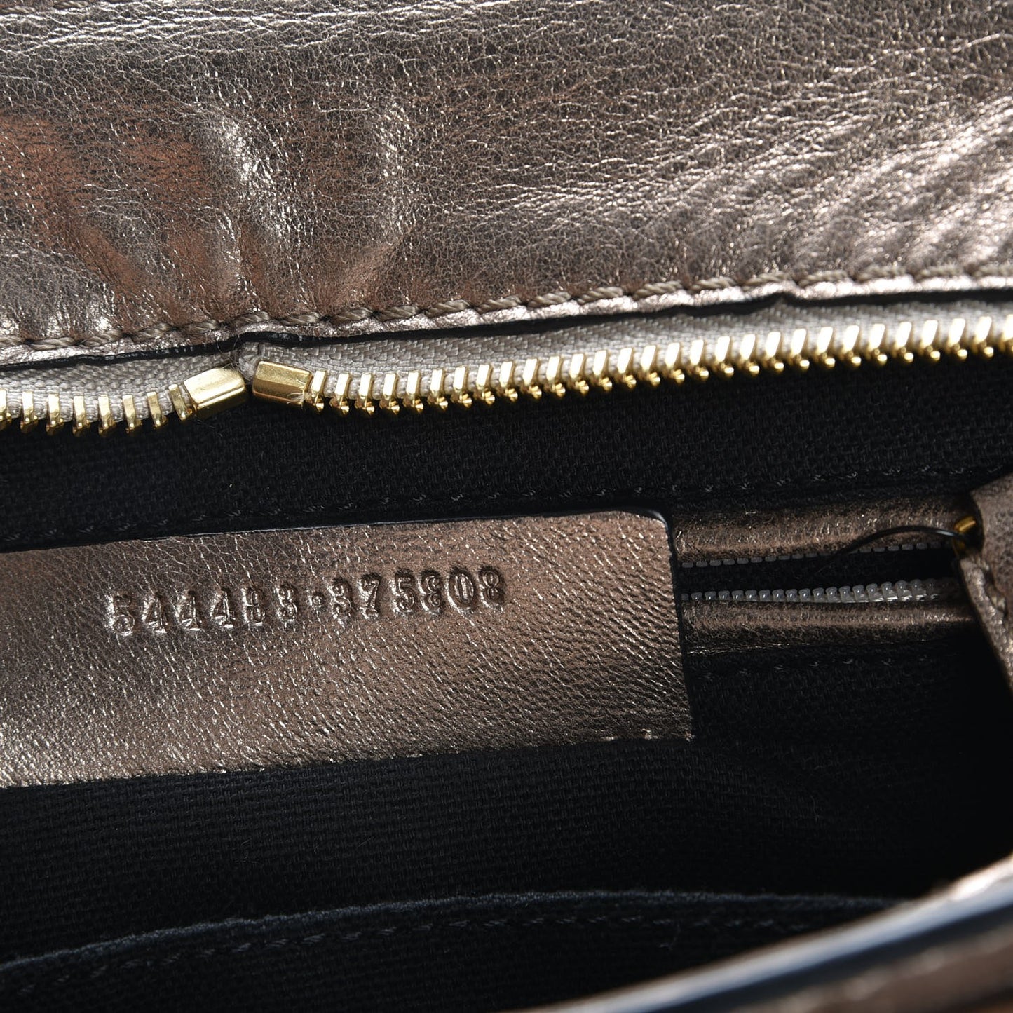 Metallic Calfskin Mini Padlock Tote Skin