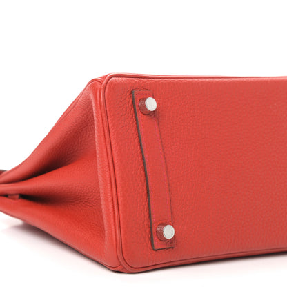 Hermes Togo Birkin 25 Rouge Casaque 5 of 11
