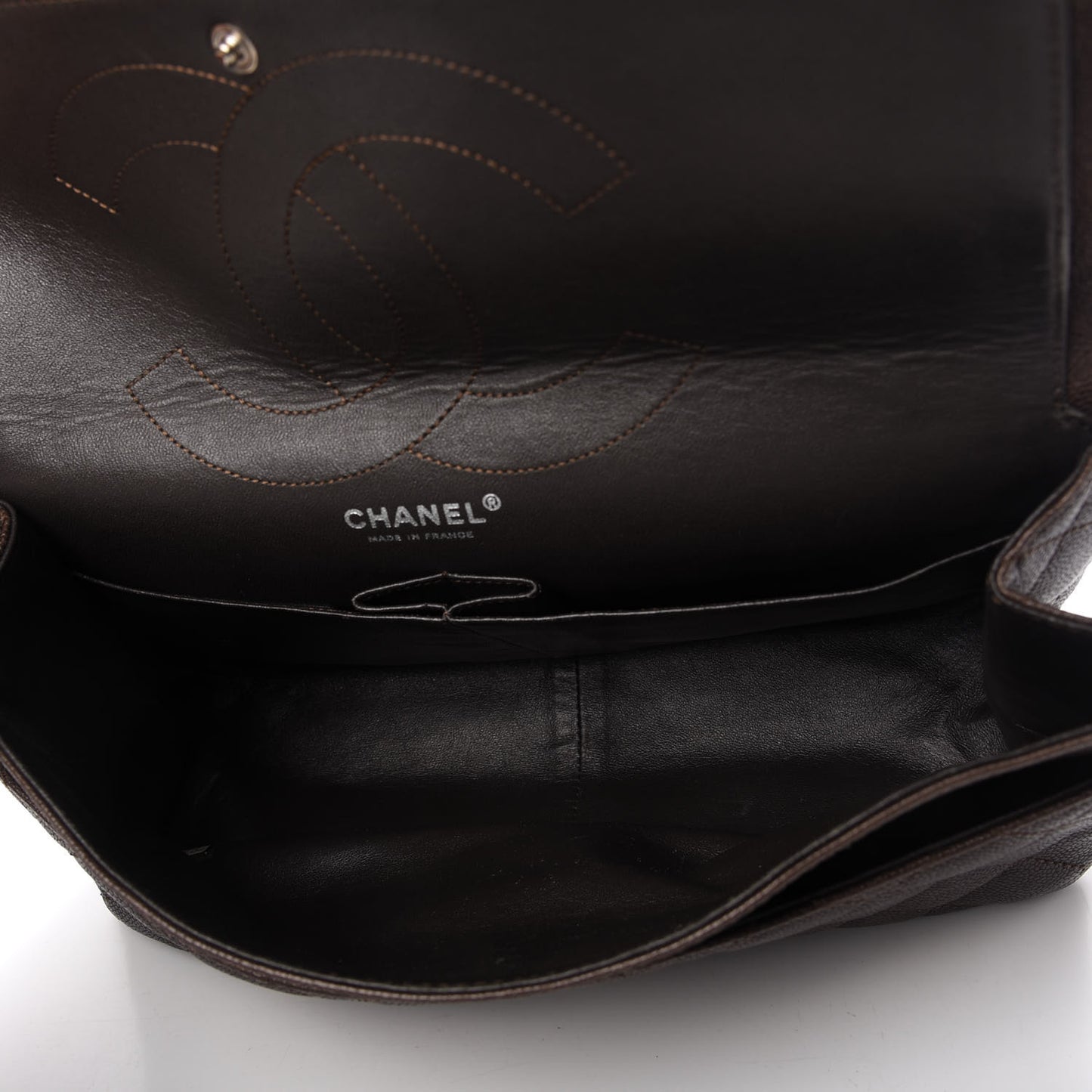 Caviar Quilted 2.55 Reissue 227 Flap Dark Brown