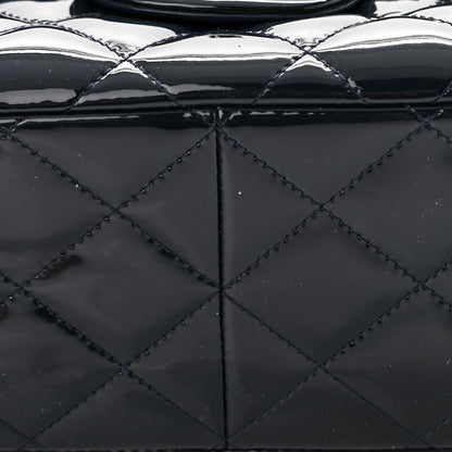 Chanel Patent Quilted Jumbo Double Flap Navy 14 of 17