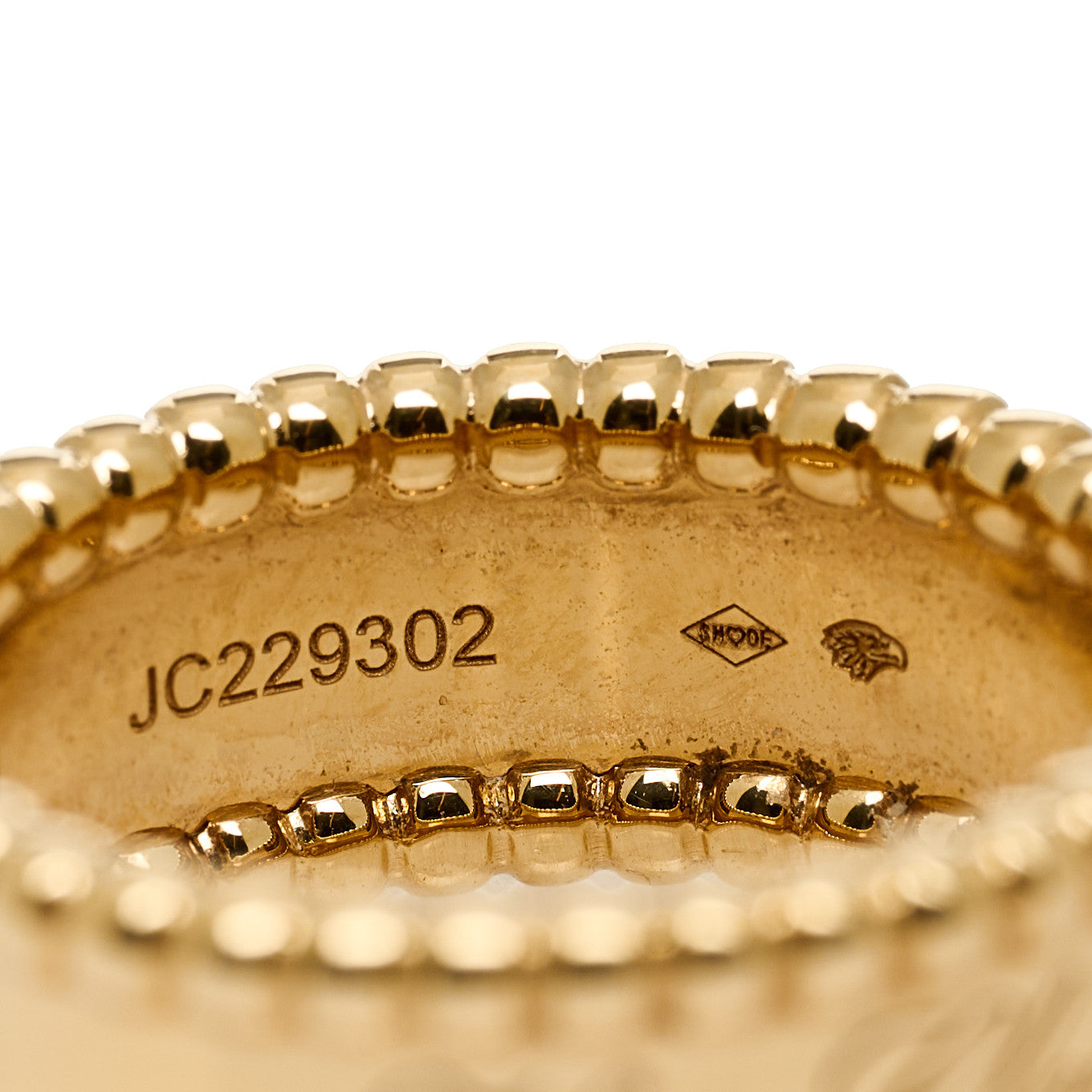 18K Yellow Gold Perlee Signature Ring 51 5.75