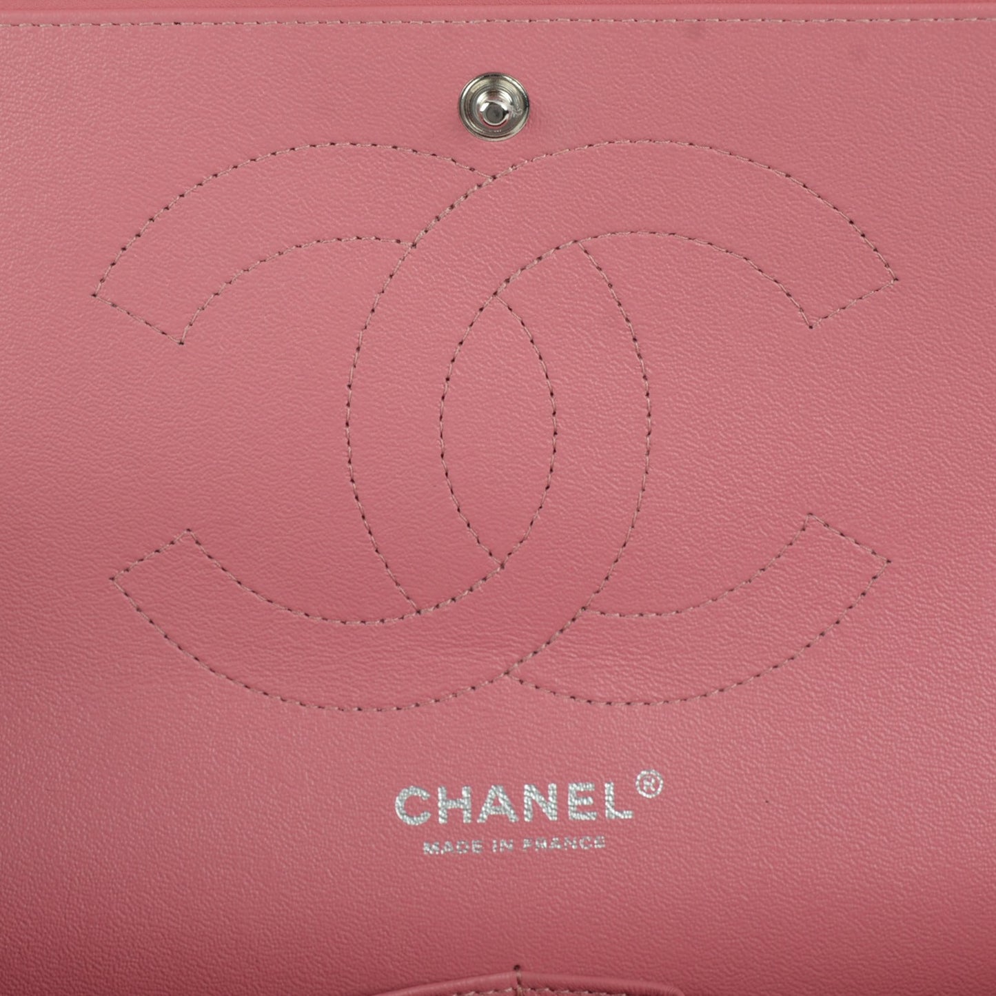 Lambskin Quilted Jumbo Double Flap Pink