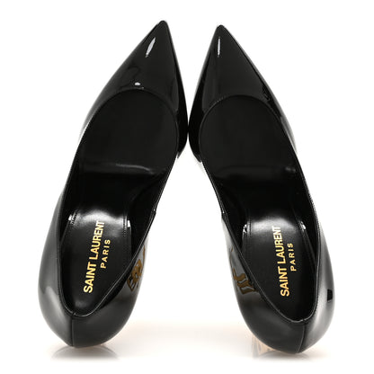 Saint Laurent Patent Opyum 110 Pumps 38 Black Gold 2 of 9