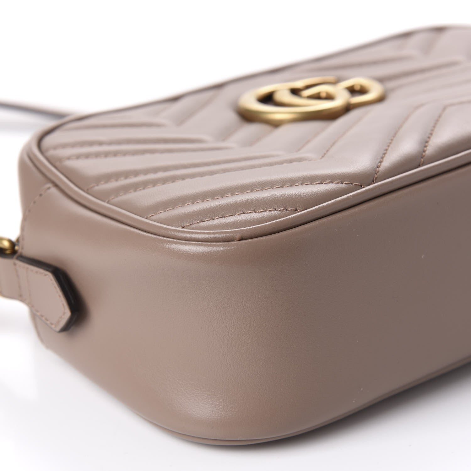 Gucci Calfskin Matelasse Small GG Marmont Chain Shoulder Bag Porcelain Rose 6 of 10