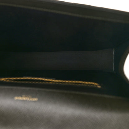 Saint Laurent Grain De Poudre Textured Mixed Matelasse Large Triquilt Monogram Satchel Army Green 5 of 9