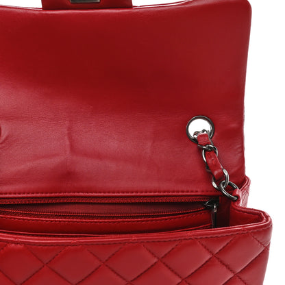 Chanel Lambskin Quilted Mini Rectangular Flap Red 9 of 9