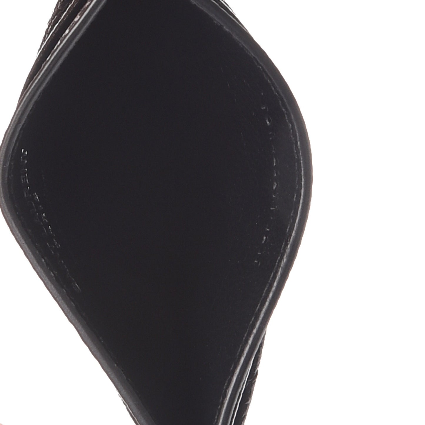 Grain De Poudre Matelasse Chevron Monogram Credit Card Case Black