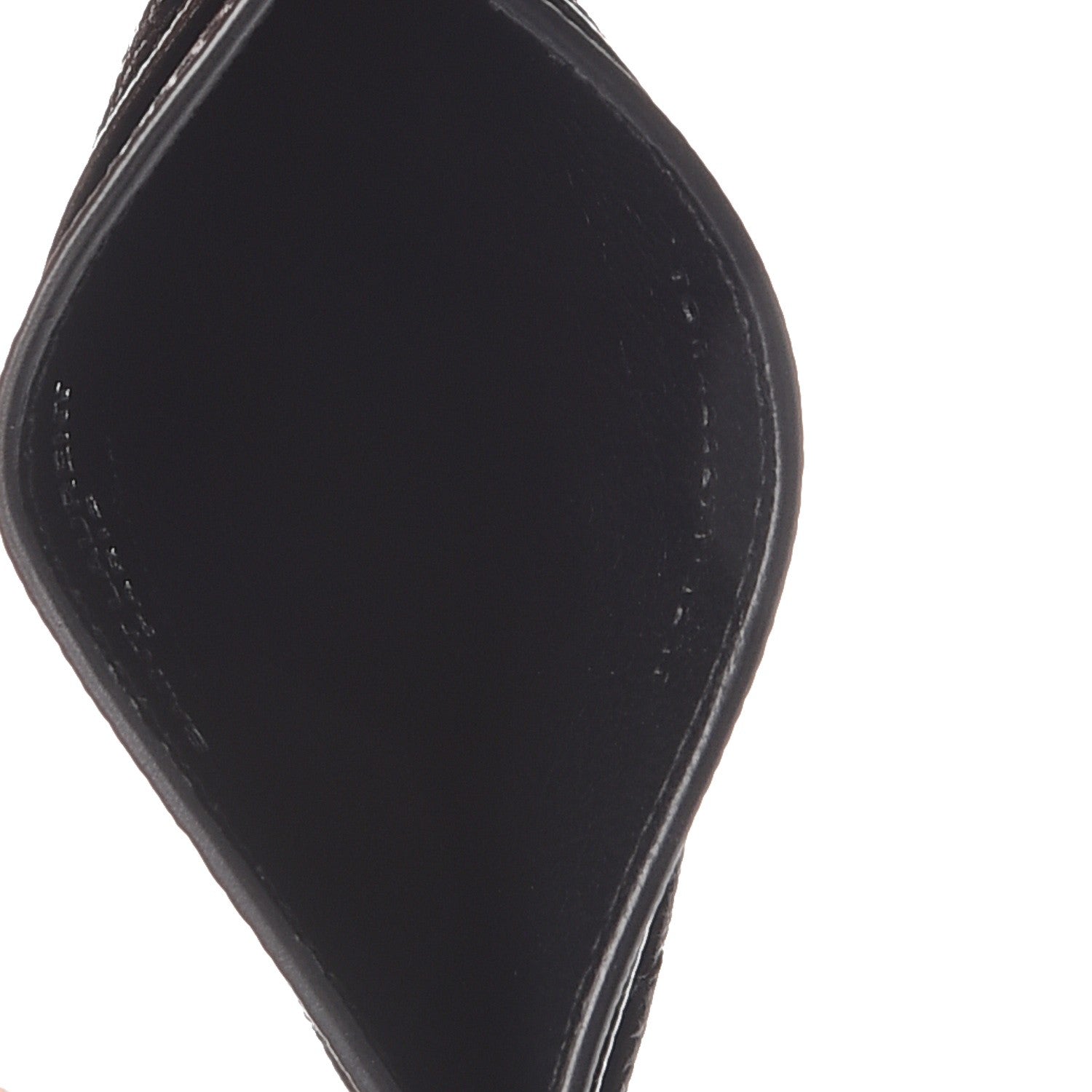 Saint Laurent Grain De Poudre Matelasse Chevron Monogram Credit Card Case Black 5 of 8