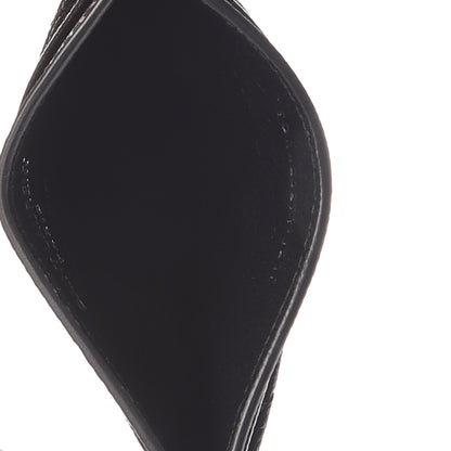 Saint Laurent Grain De Poudre Matelasse Chevron Monogram Credit Card Case Black 5 of 8