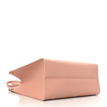 Louis Vuitton Empreinte Monogram Giant Onthego MM Rose Trianon Creme 4 of 8