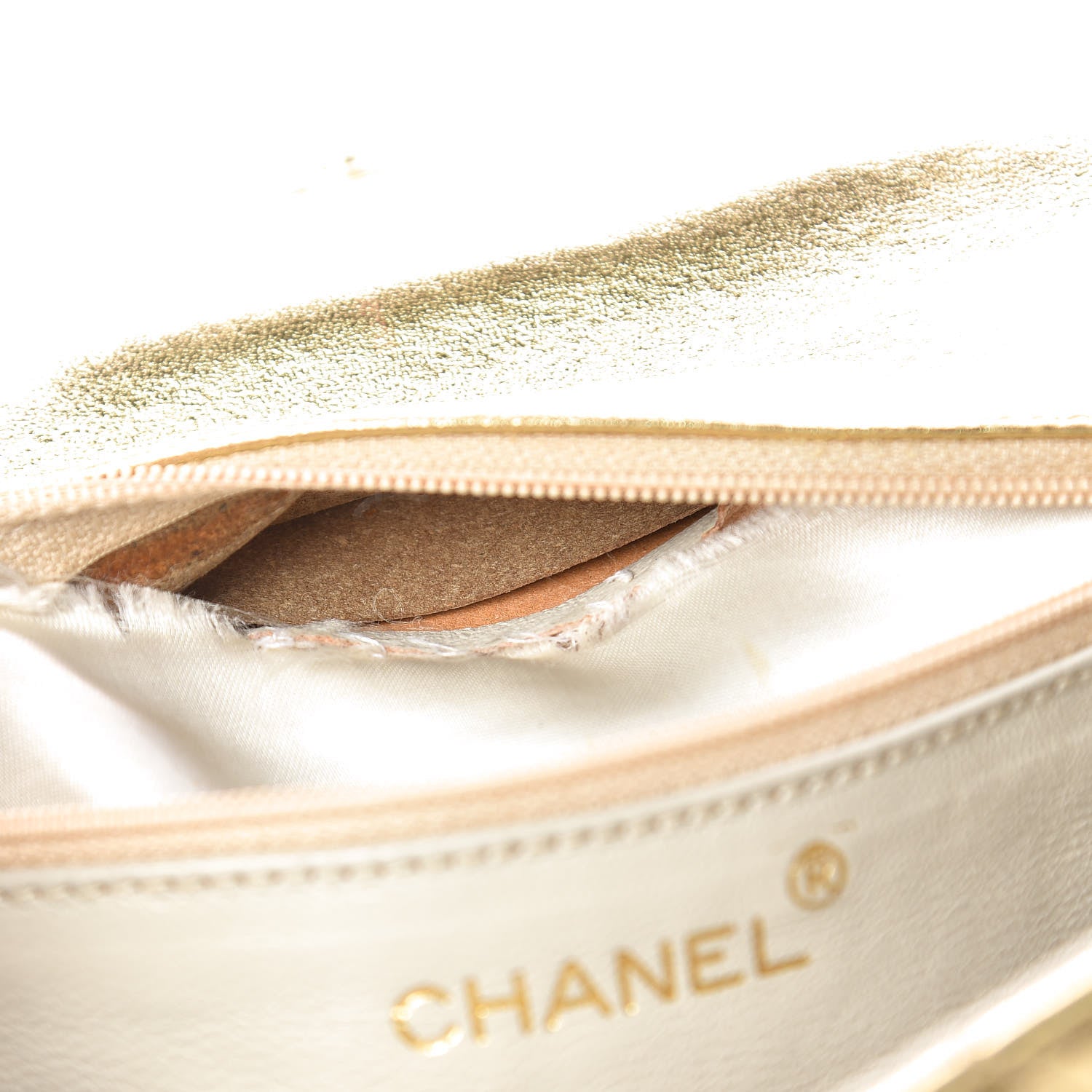 Chanel Lambskin Quilted Tassel Clutch Gold 9 of 15