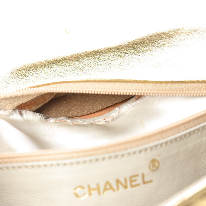 Chanel Lambskin Quilted Tassel Clutch Gold 9 of 15