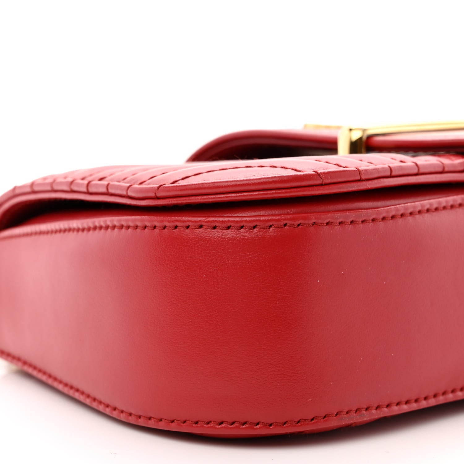 Prada Soft Calfskin Impunture Diagramme Small Sidonie Chain Crossbody Bag Fuoco 9 of 10