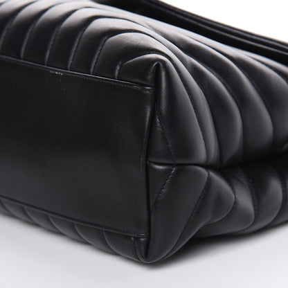 Saint Laurent Calfskin Y Quilted Monogram Medium Loulou Chain Satchel Black 9 of 11