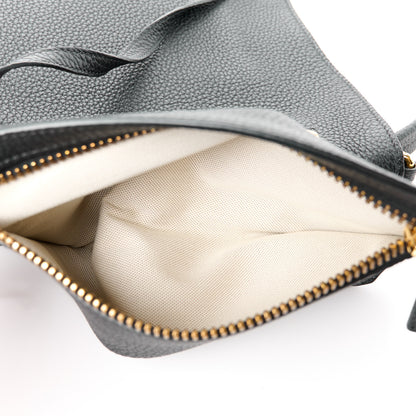 Tom Ford Pebbled Calfskin Small Alix Padlock Zip Hobo Bag Black 13 of 13