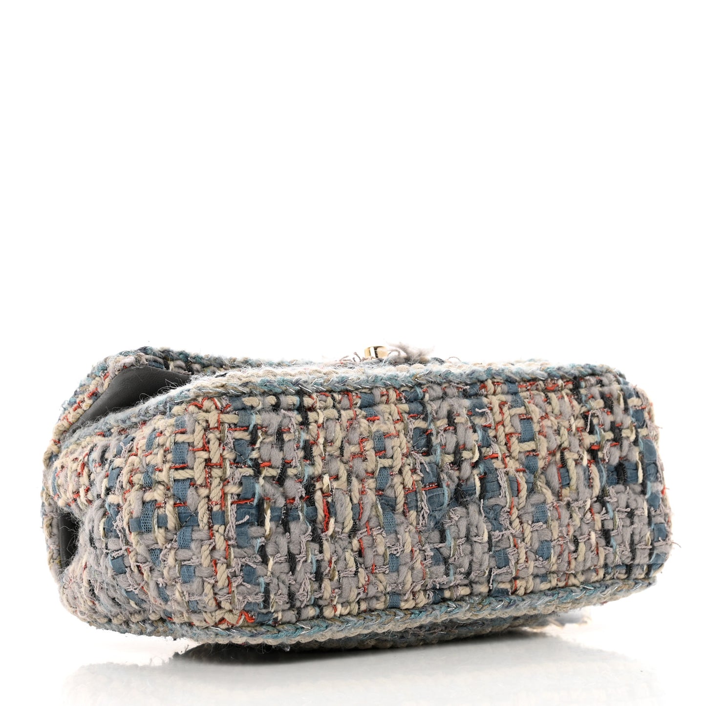 Tweed Braided Mini Rectangular Flap Multicolor