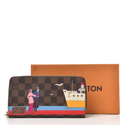 Louis Vuitton Damier Ebene 2016 Christmas Animation Zippy Wallet Rouge 7 of 7