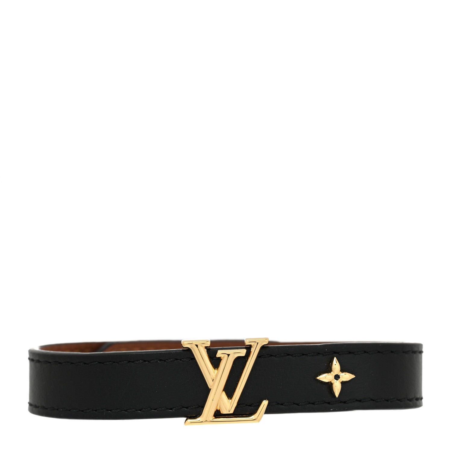Louis Vuitton Calfskin Iconic Bracelet Black 1 of 6