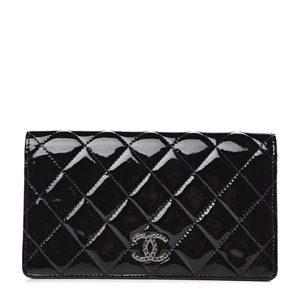 Chanel Patent Quilted Brilliant Yen Wallet Black 1 of 9