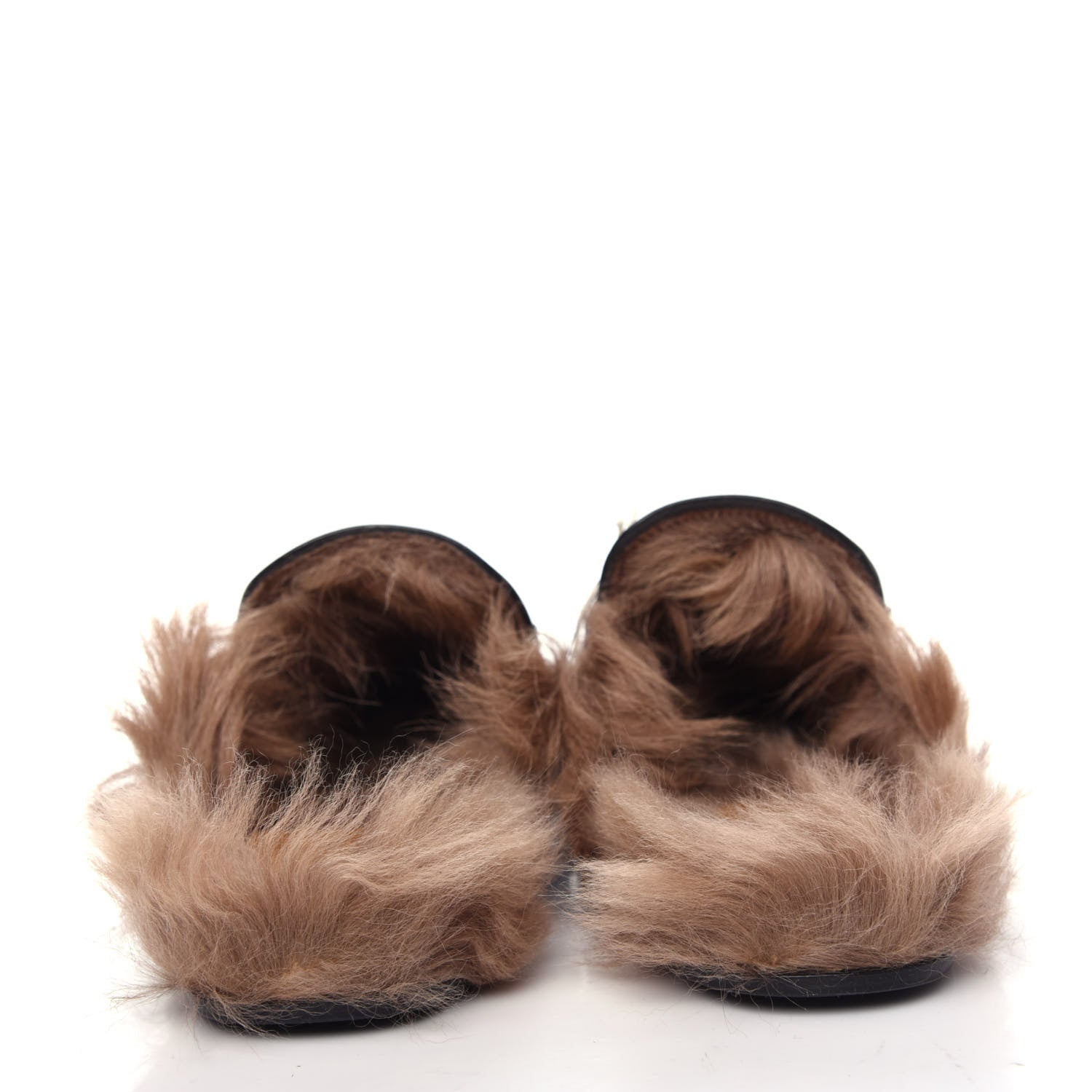 Gucci Patent Fur Womens Princetown Slippers 39 Black 7 of 9