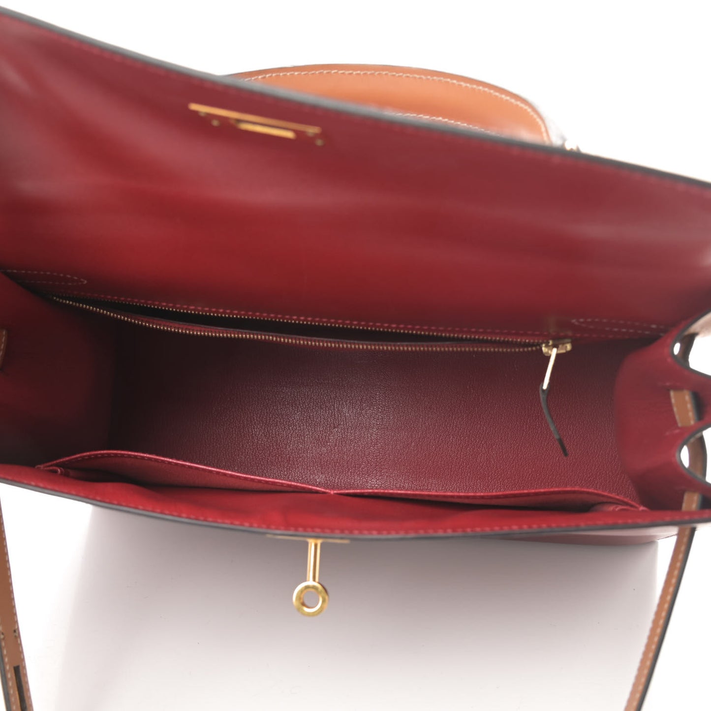 Box Chamonix Kelly Bi-Color Sellier 32 Rouge H Gold