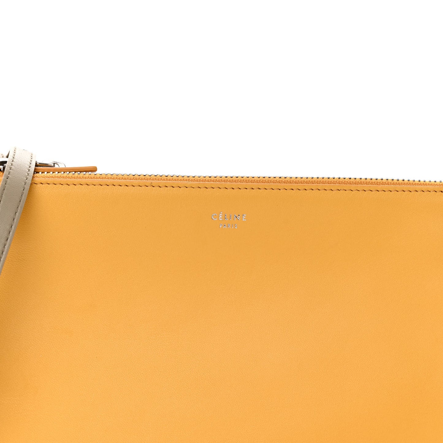 Lambskin Small Trio Crossbody Bag Yellow Taupe White