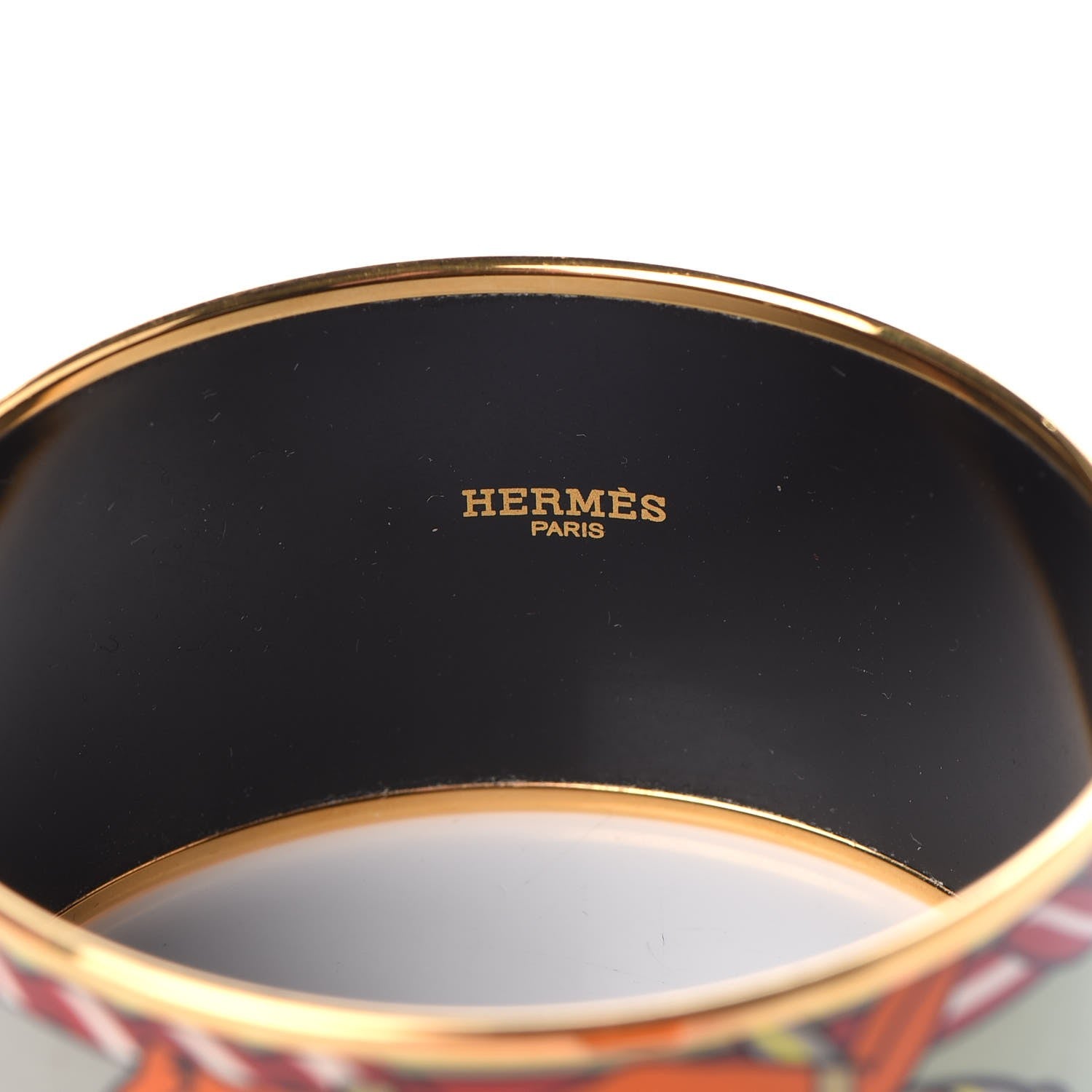 Hermes Enamel Printed Quadrige Extra Wide Bracelet 70 5 of 6