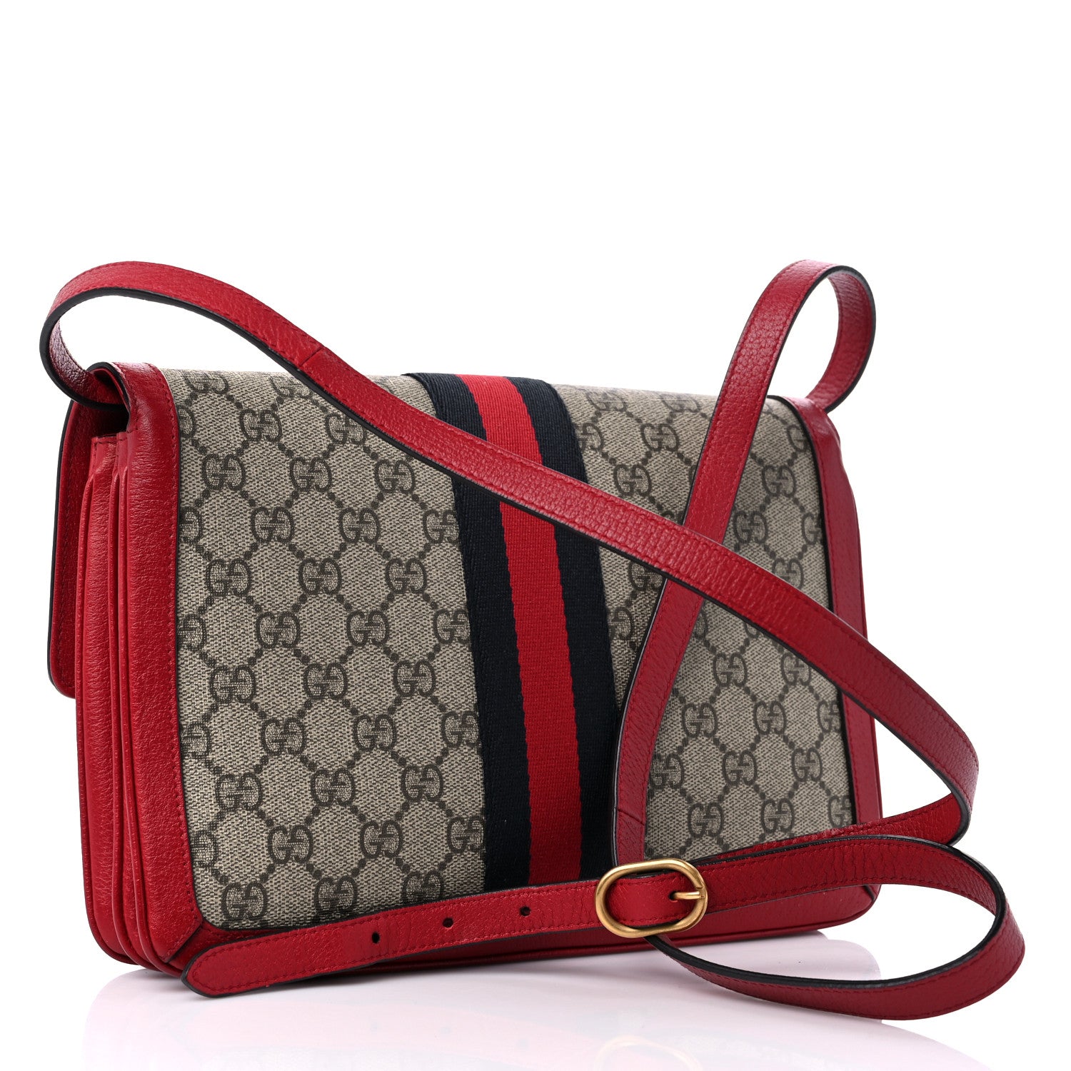 Gucci GG Supreme Monogram Medium Queen Margaret Shoulder Bag Red 3 of 11