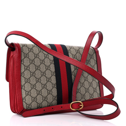 Gucci GG Supreme Monogram Medium Queen Margaret Shoulder Bag Red 3 of 11