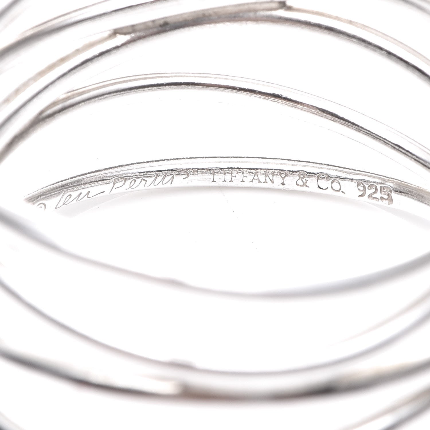Tiffany Sterling Silver Elsa Peretti 5 Row Wave Ring 54 7 4 of 4