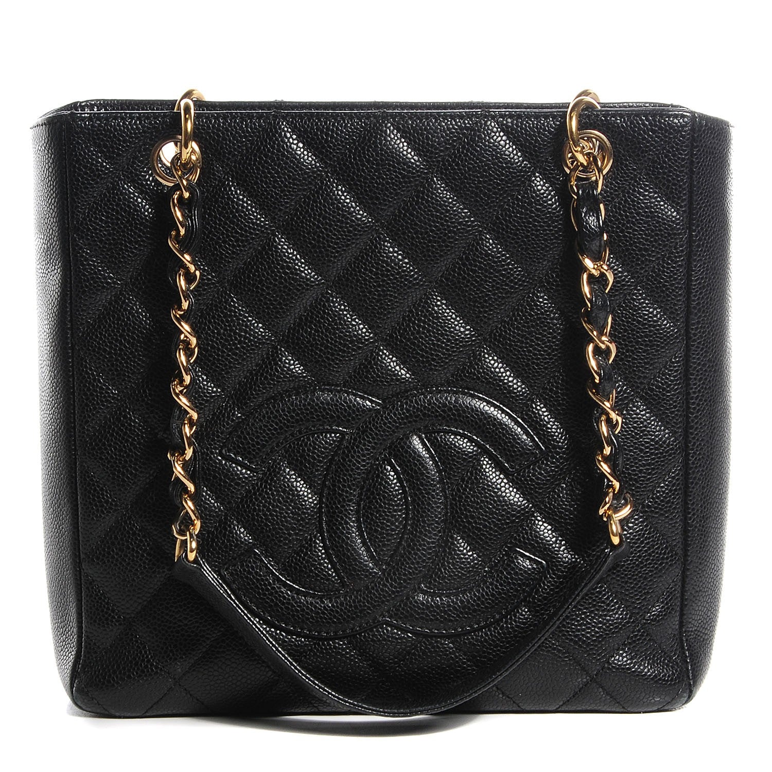 Chanel Caviar Quilted Petit Shopping Tote PST Black 1 of 7