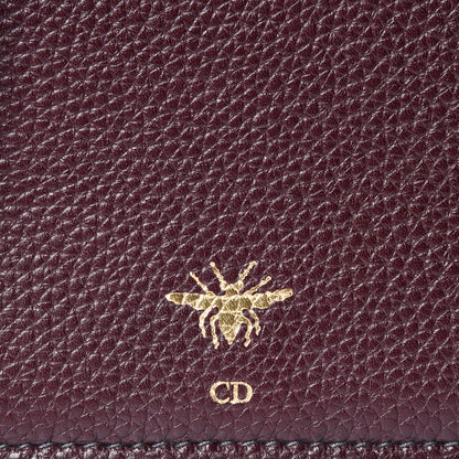 Christian Dior Grained Calfskin D-Bee Crossbody Burgundy 9 of 9