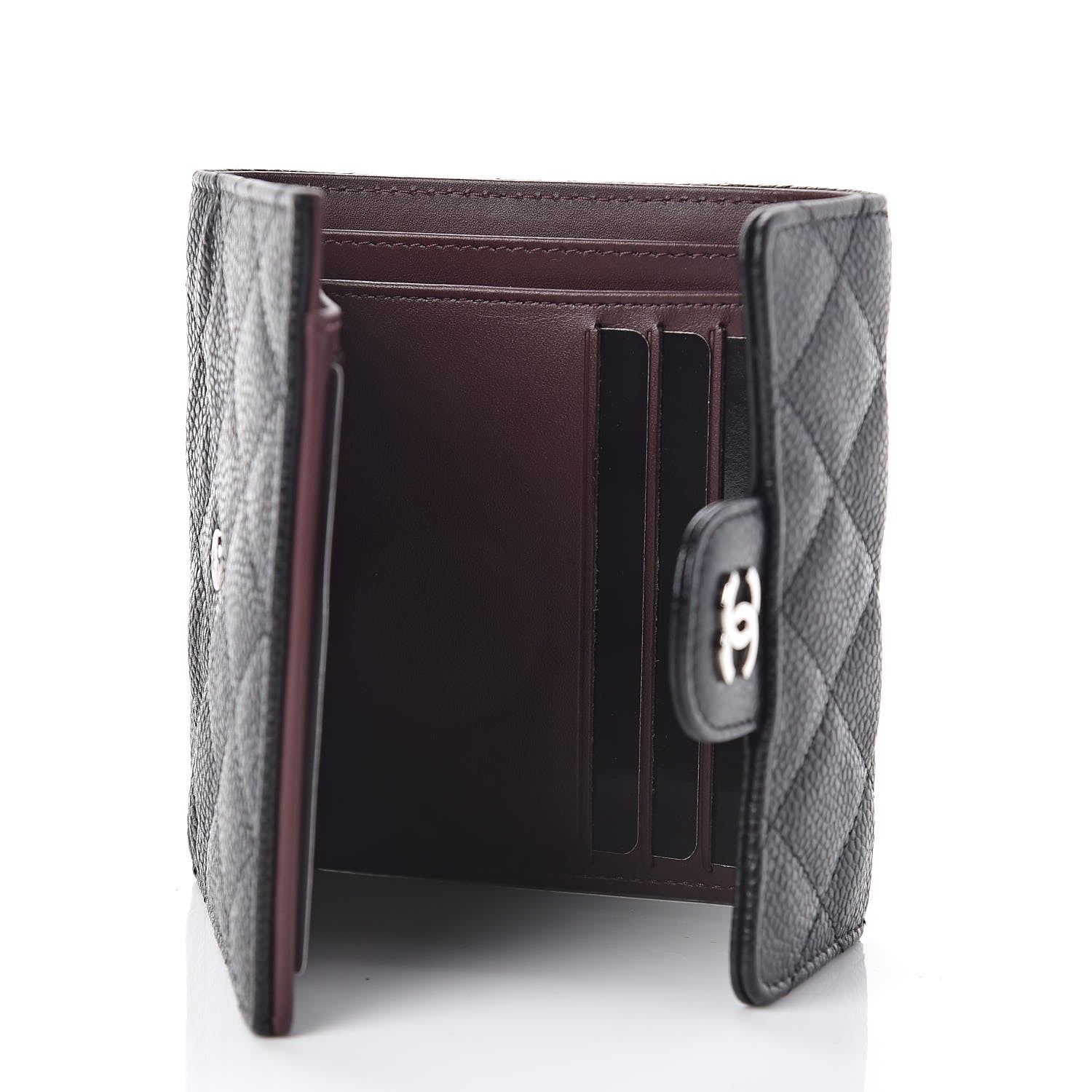 Chanel Caviar Quilted Compact Flap Wallet Black 5 of 9