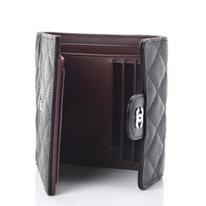 Chanel Caviar Quilted Compact Flap Wallet Black 5 of 9