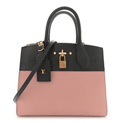 Louis Vuitton Taurillon City Steamer PM Magnolia Pink Black 1 of 12