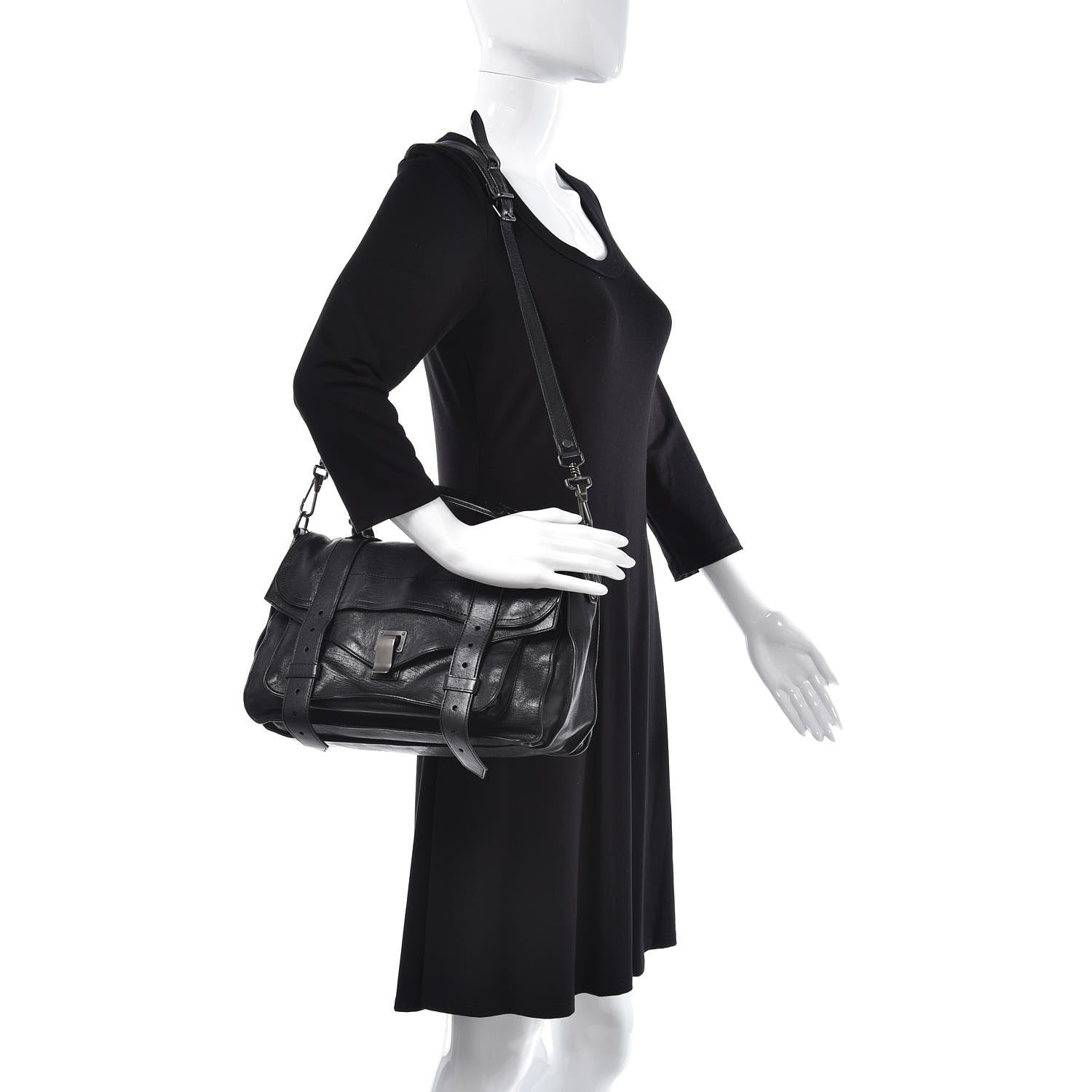 Proenza Schouler Lambskin Medium PS1 Satchel Black 2 of 10