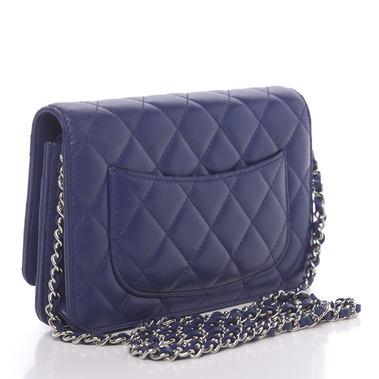 Chanel Lambskin Quilted Wallet On Chain WOC Purple 3 of 12