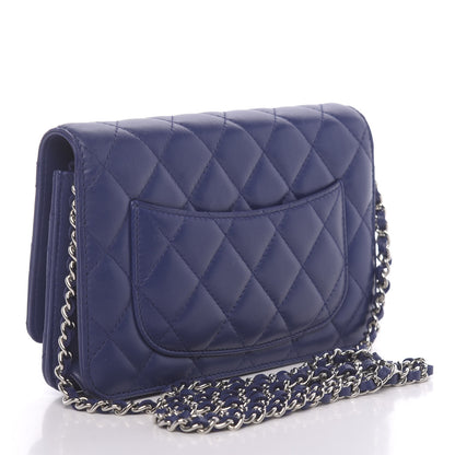 Chanel Lambskin Quilted Wallet On Chain WOC Purple 3 of 12