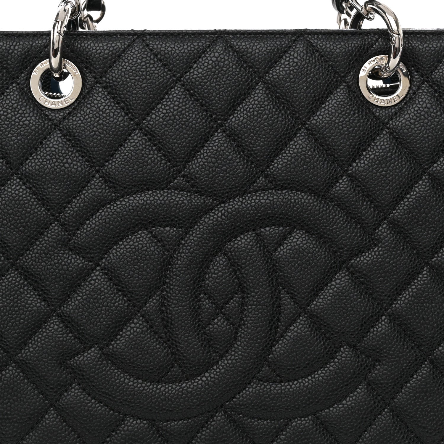 Chanel Caviar Quilted Grand Shopping Tote GST Black 8 of 11